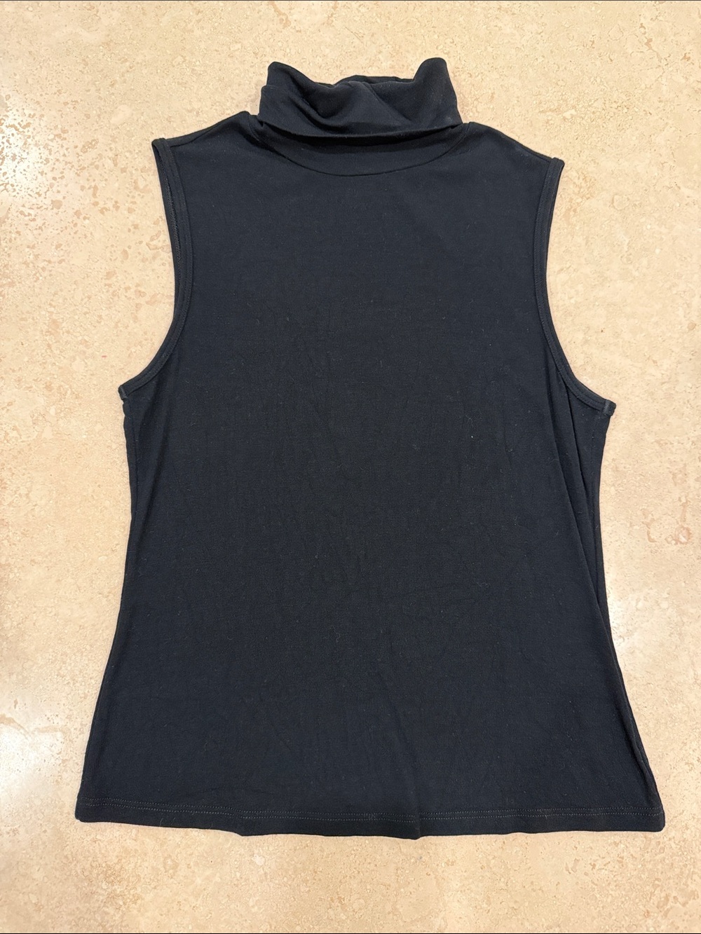 Theory Black Sleeveless Turtleneck Tank